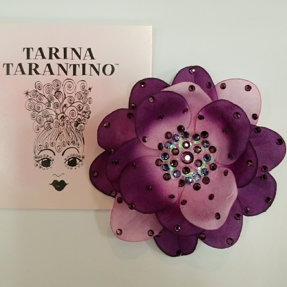 Original Tarina Tarantino Crystal Flower Hair Clip